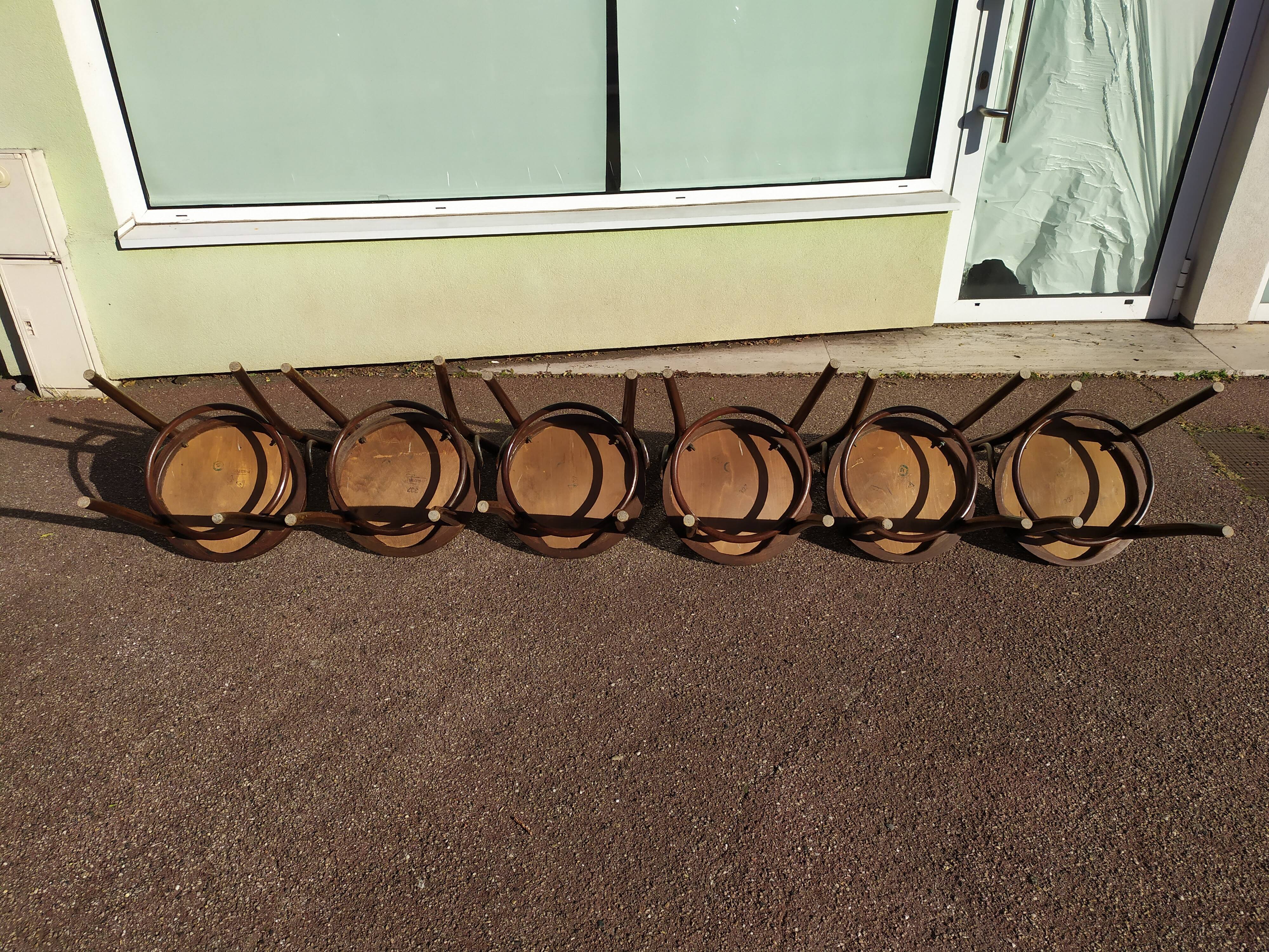 Lot de 6 chaise en bois - bistrot - terrasse - vintage