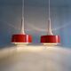 Paire de suspensions scandinaves en aluminium brossé, Philips, années 60