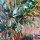 Banana trees on Rue du Havre, signed, 1988