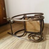 Rocking chair in wood and cane