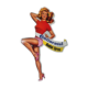Plaque publicitaire pneus Continental pin up