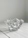 Cendrier vide poche en cristal transparent forme organique.