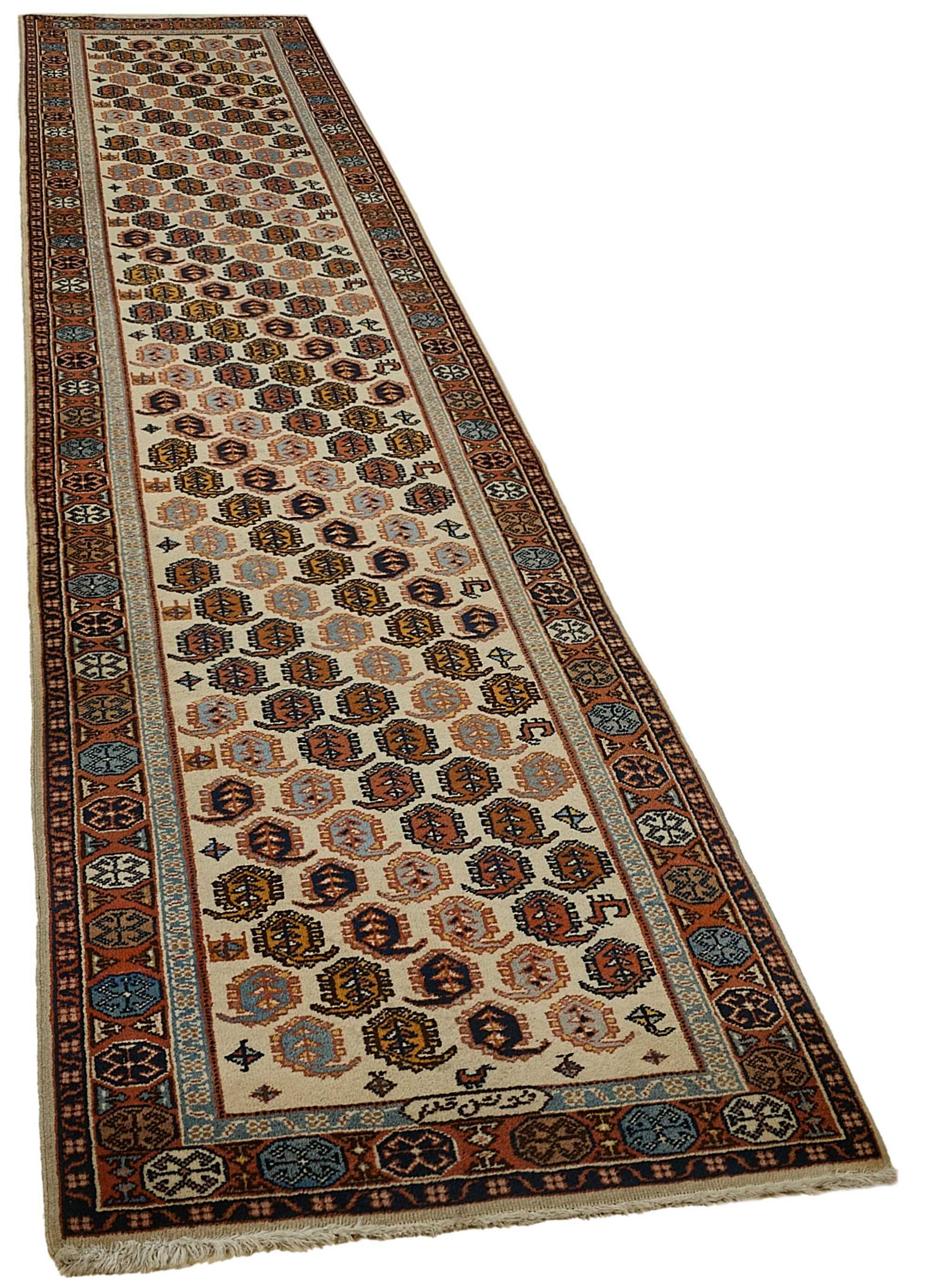 Turkish Handknotted Wool Oushak Rug 75 cm x 372 cm