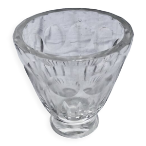 Vase  ancien en cristal signé