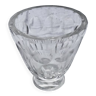 Antique crystal vase signed daum + cross of lorraine and france art deco
