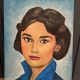 Portrait of a woman oil on hardboard 20th century