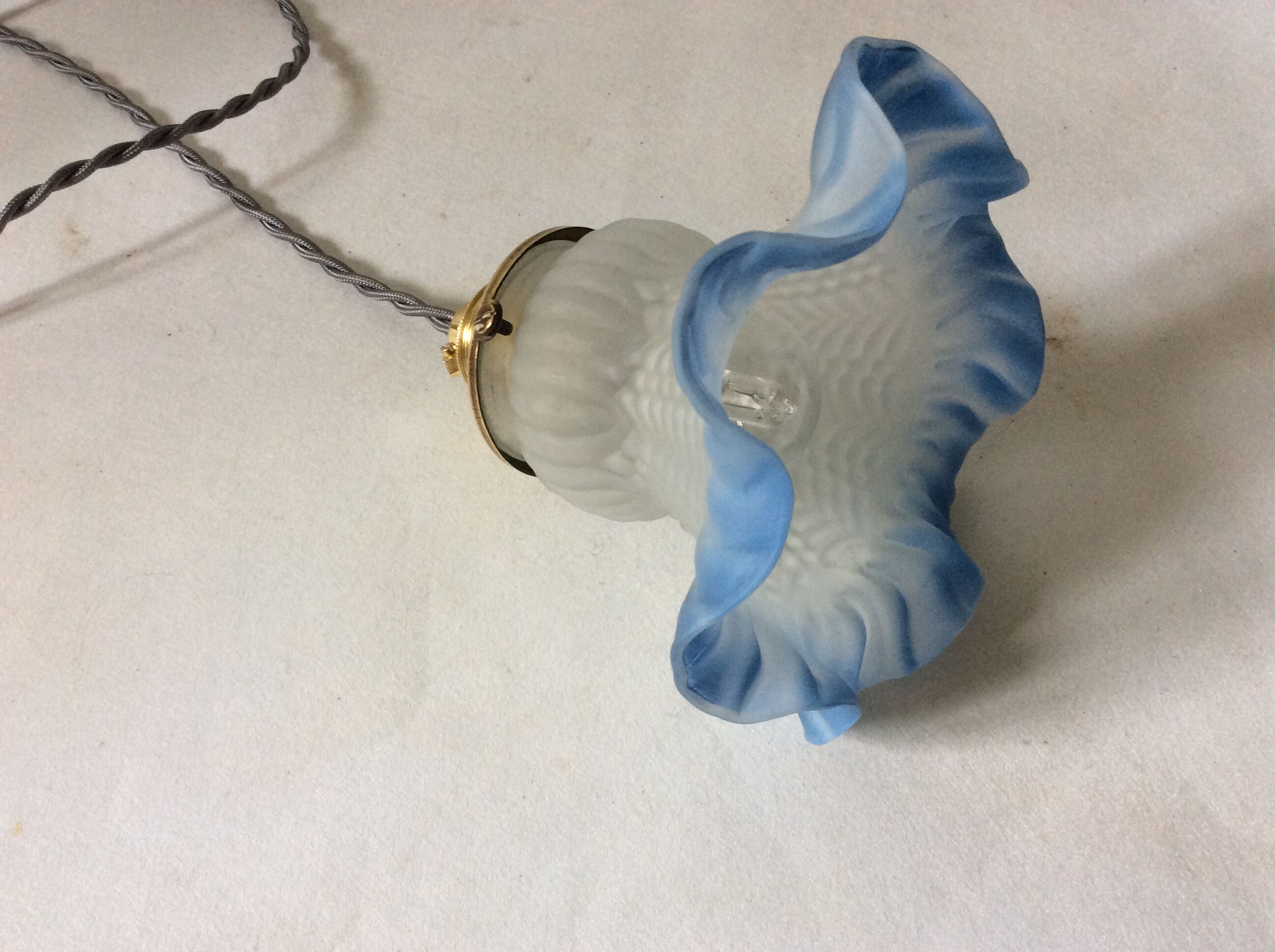 Vintage tulip opaline pendant light