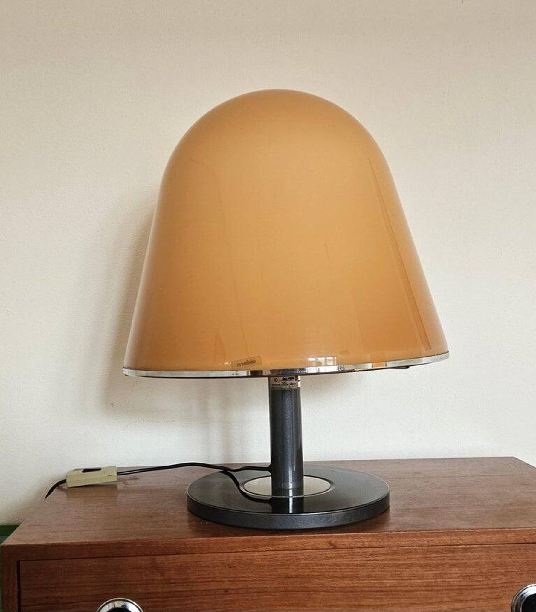 Midcentury Large Table Lamp KUALA for Meblo, Franco Bresciani, Italy, 1970s