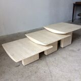 Travertine pull out tables
