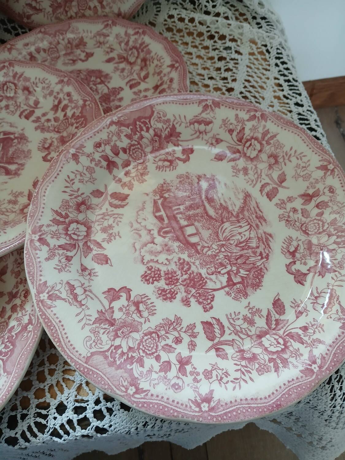 10 antique dinner plates