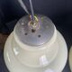 Pair of mid-century vintage opaline milk glass pendant lights