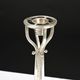 Pair of silver-plated brass candlesticks by Paolo Portoghesi
