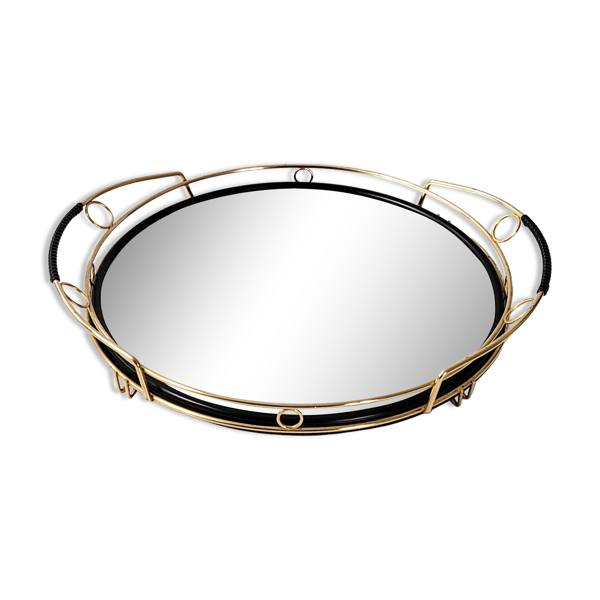Plateau miroir vintage 1950