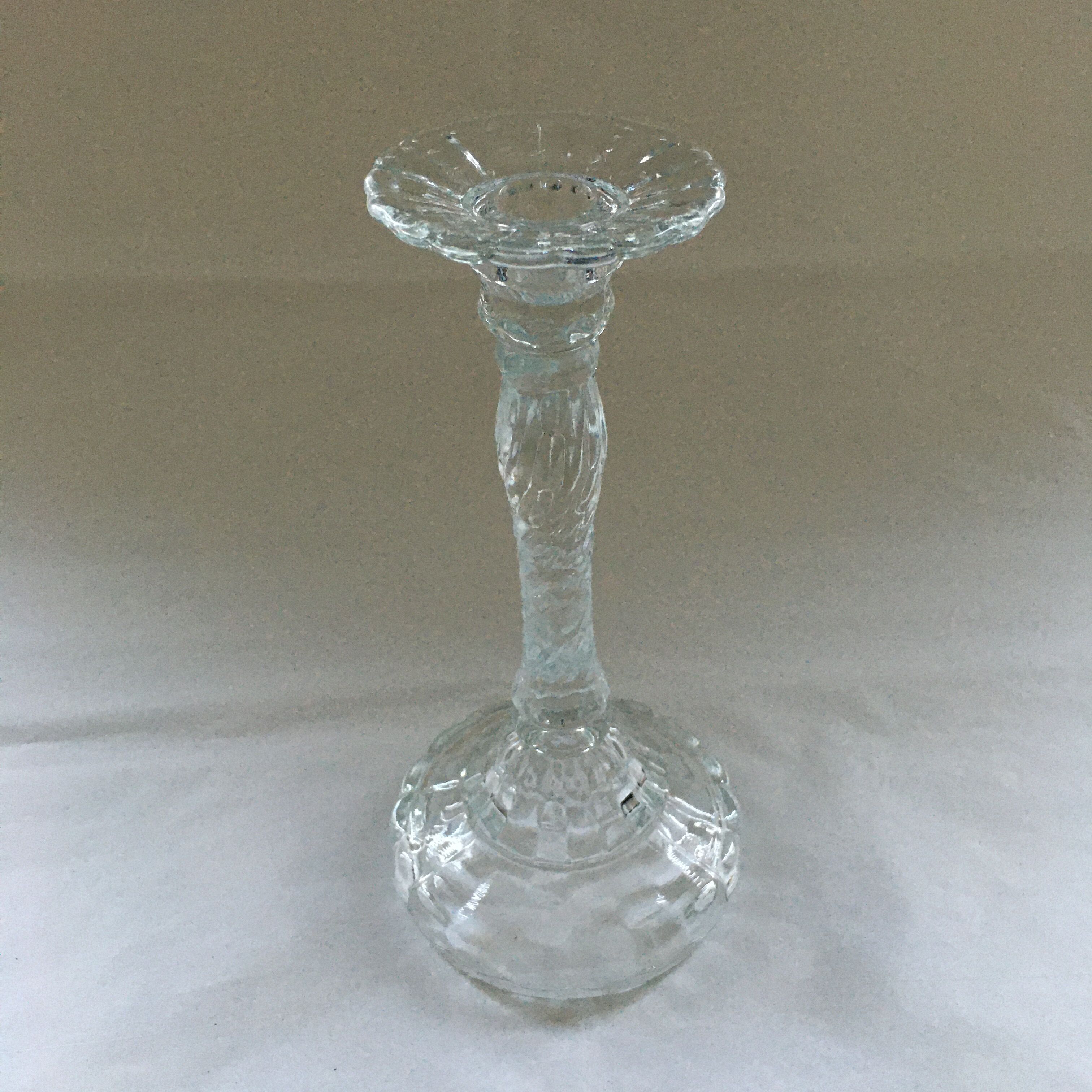 Glass candle holder