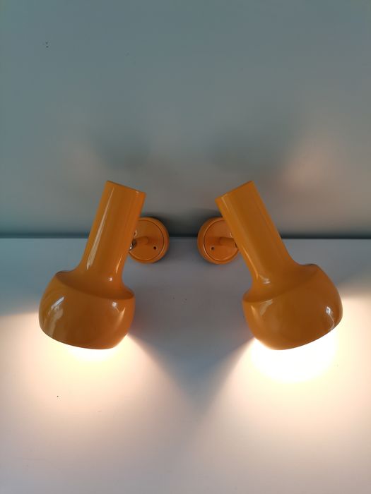 Pair of italian wall lamps stilux milano 70s