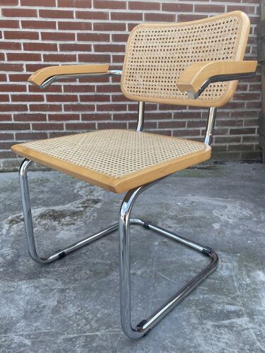 Set of 4 Cesca model armchairs by Marcel Breuer