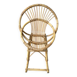 Chaise à bascule en rotin enfant