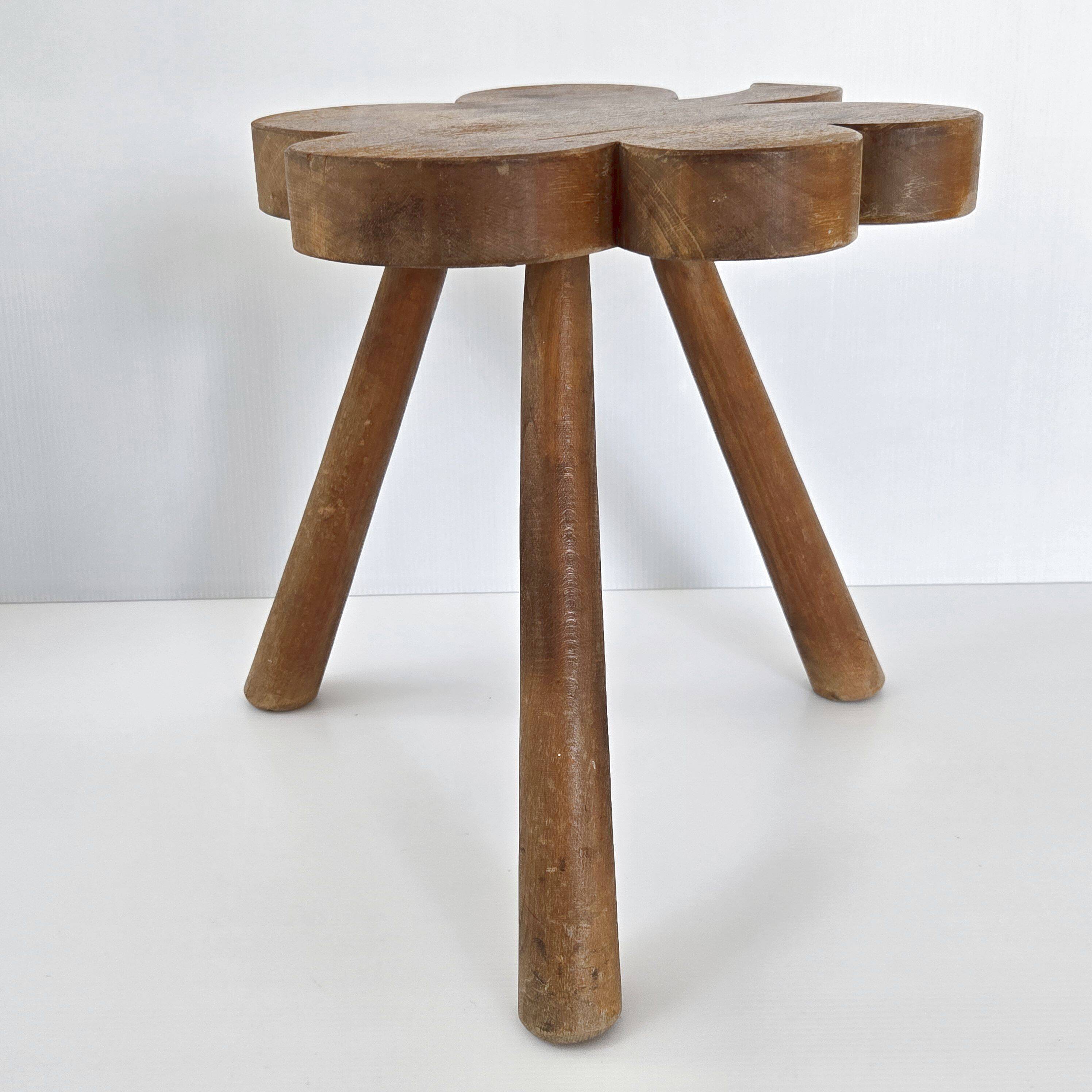 1950s clover tripod stool