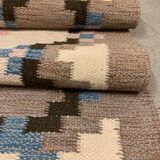 Swedish midcentury carpet Röllakan handwoven 1960