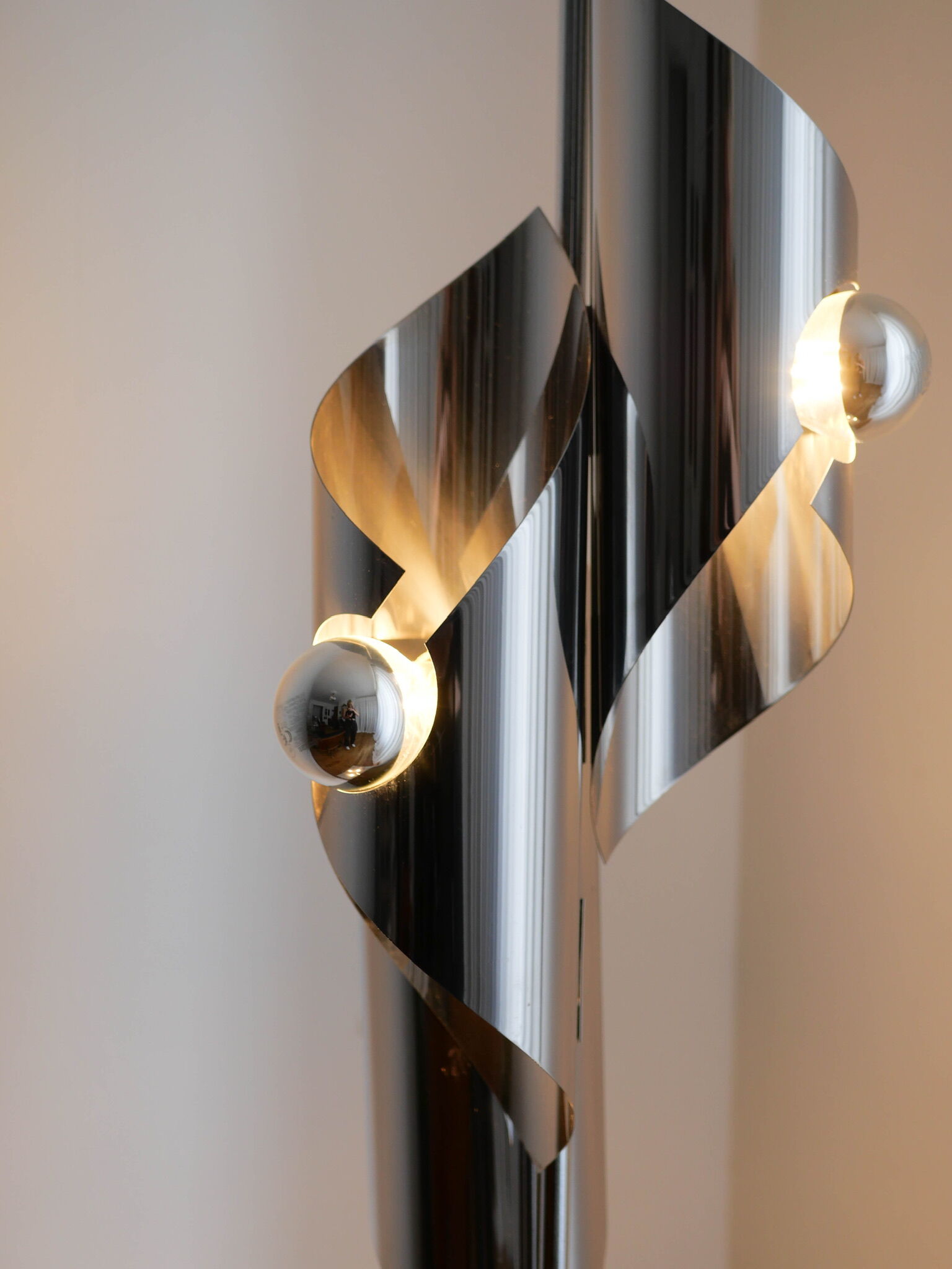 Vintage floor lamp chrome spoutnick