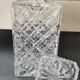 Whiskey decanter in bohemian crystal. boho-chic style. cross/diamond patterns. floral decor. high 25.5 cm