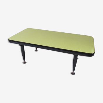 Bout de canapé ou table basse formica jaune citron