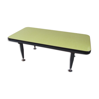 Bout de canapé ou table basse formica jaune citron