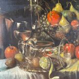 Painting "Still life with lemon" cf. Pieter Claesz by Yoram LUKOV (born in 1940)