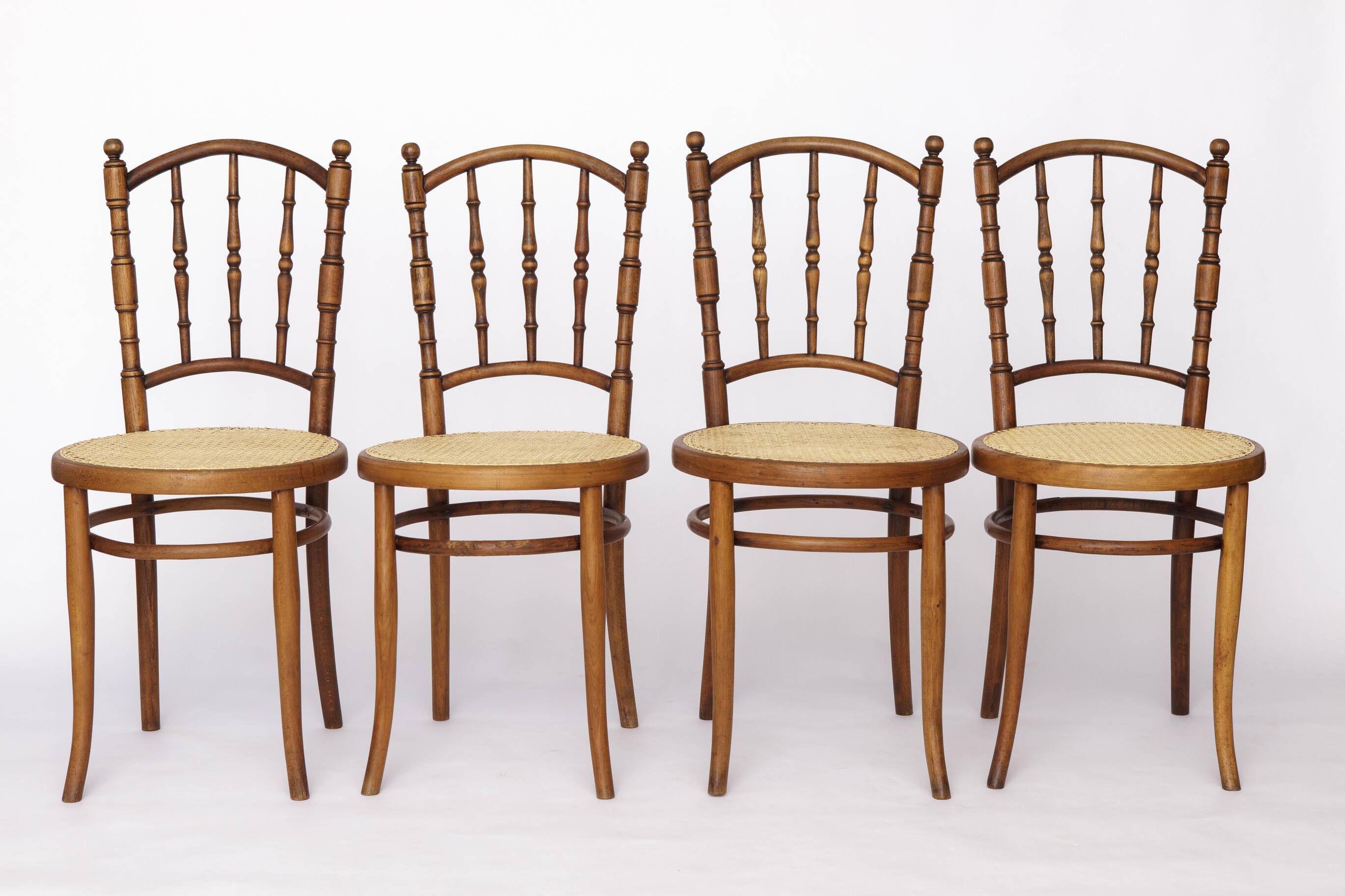 Set of 4 Josef Kohn Bentwood Chairs – Austrian Vintage 1930s–1950s, Beech