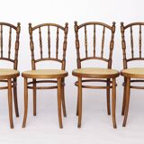 Set of 4 Josef Kohn Bentwood Chairs – Austrian Vintage 1930s–1950s, Beech