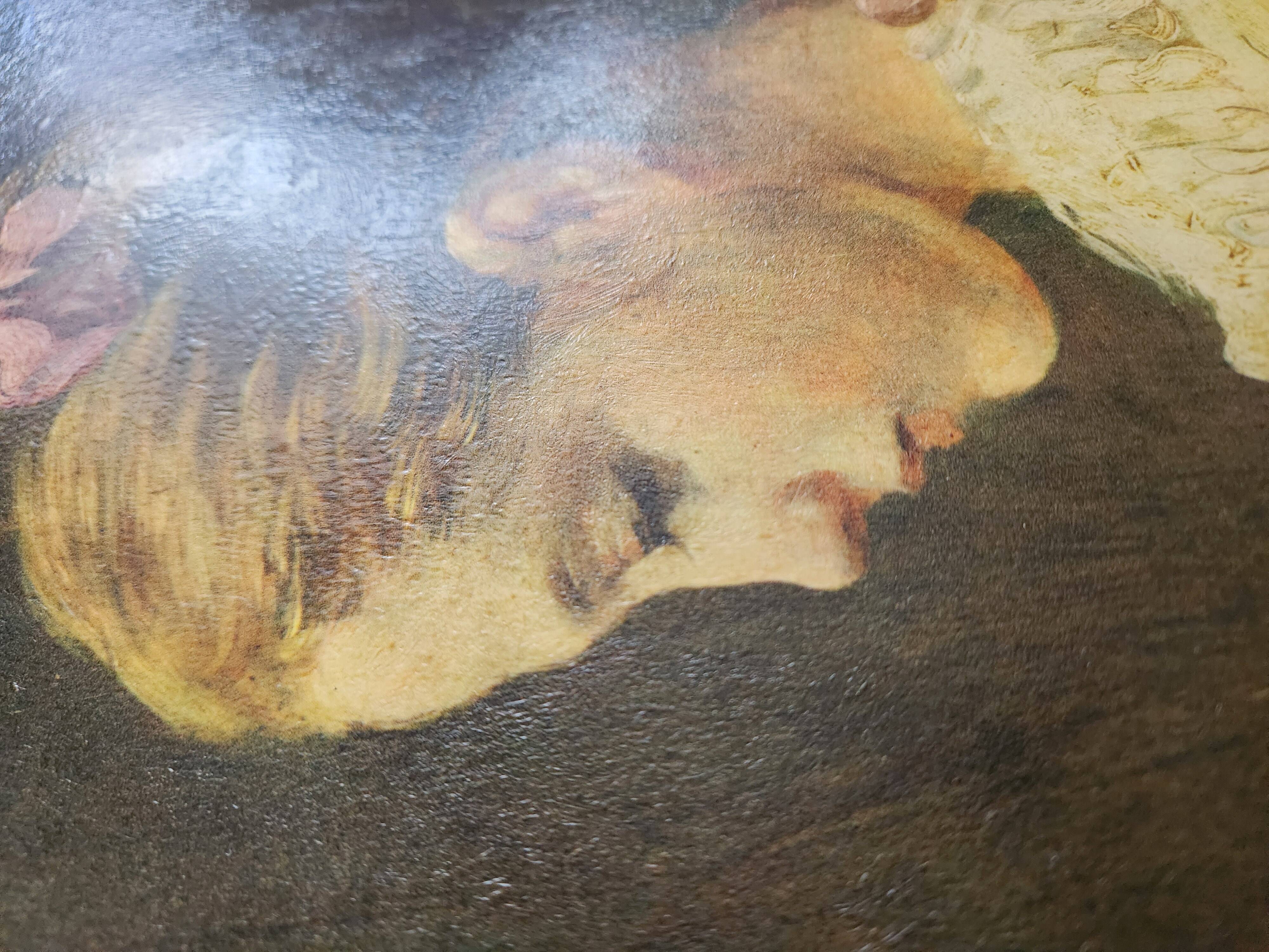 Old Table "The Reader" – Oil on Canvas – 18th Century Style