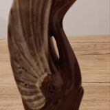 Ceramic soliflore vase with swan decor