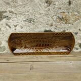 Dish fish vintage ceramic brown 60 cm