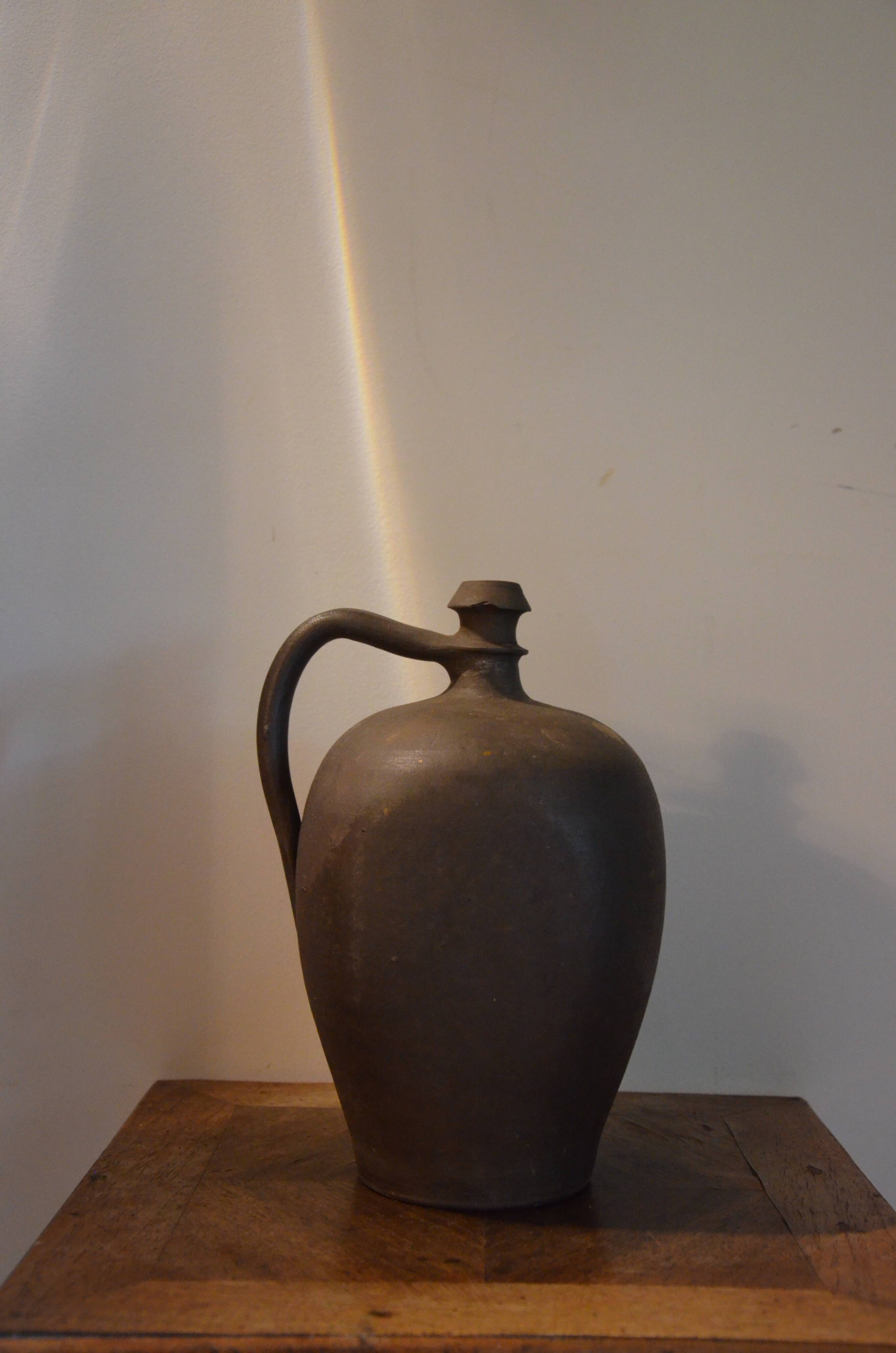 Brown terracotta jar