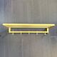 Vintage wall coat rack in gold aluminium – 1960s – 5 hooks