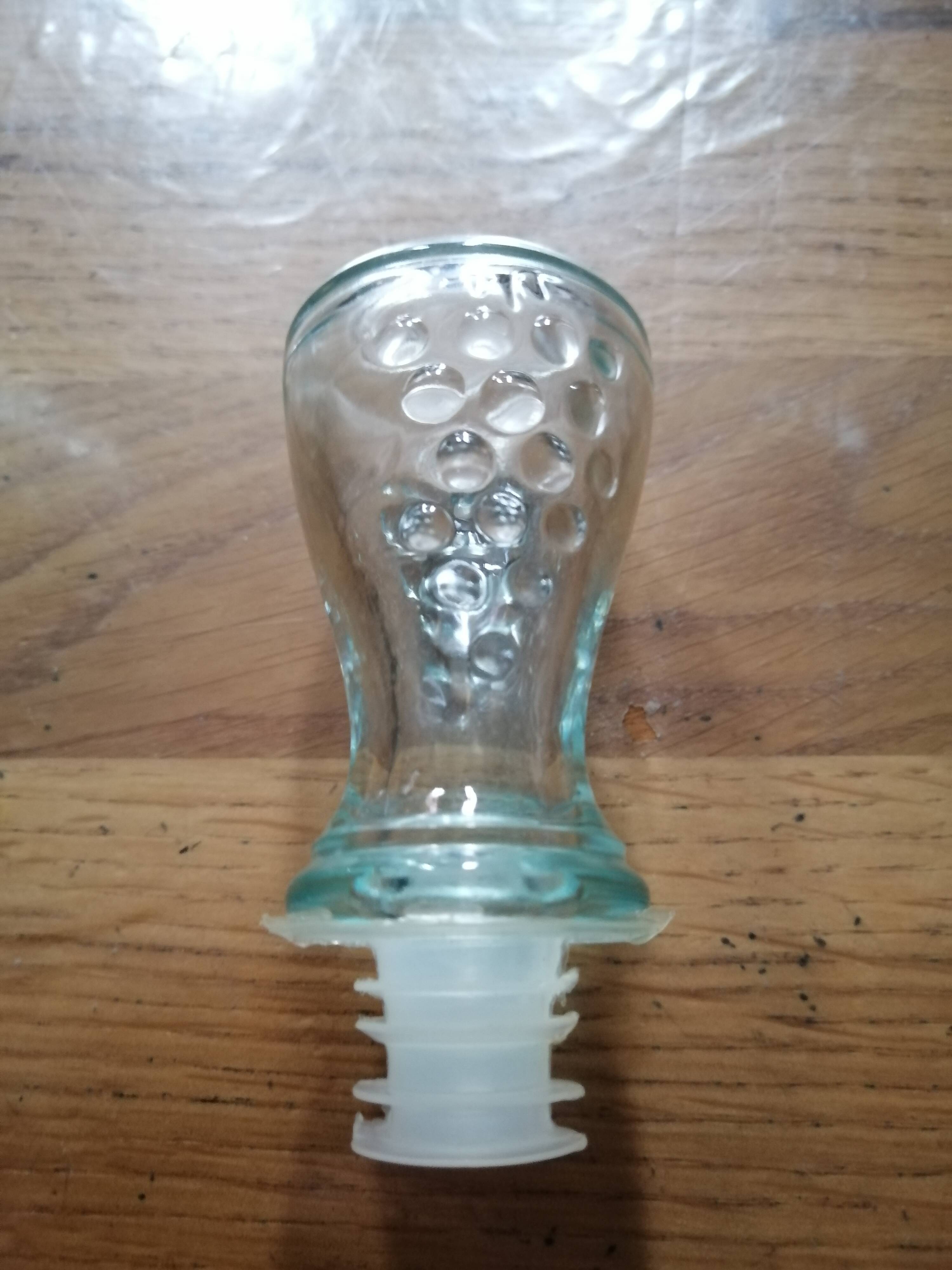 Italian transparent bubble carafe