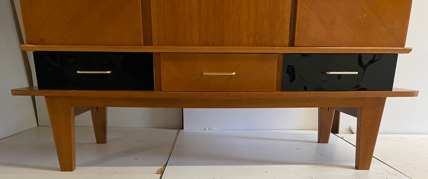 Vintage wardrobe with compass feet from the 60s