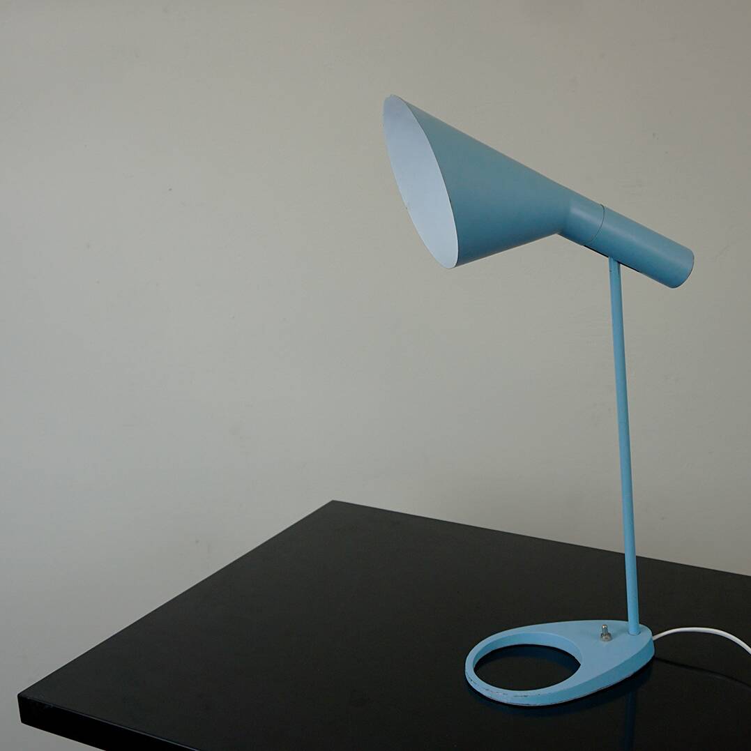 Blue AJ Table Lamp by Arne Jacobsen for Louis Poulsen Denmark