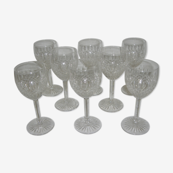 8 glasses Saint Louis, Lorraine, model Vendôme 12.5 cm