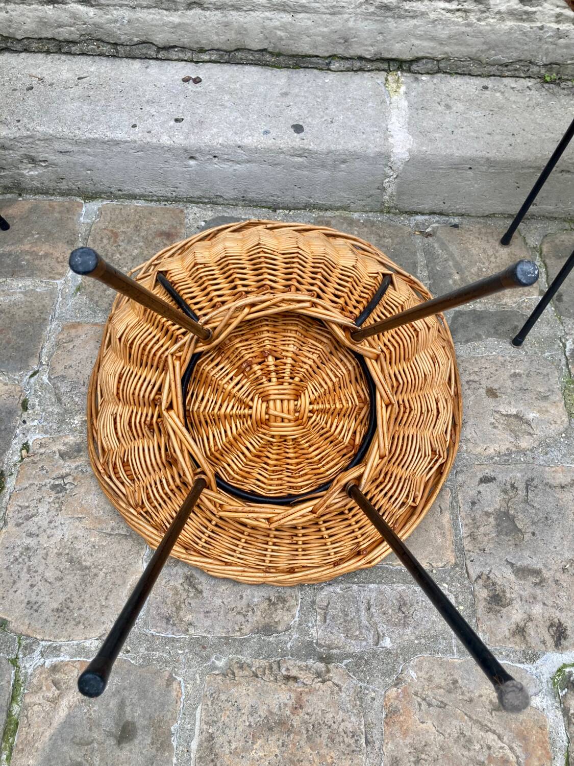 4 rattan chairs from 1950