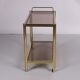 Hollywood Regency trolley with smoked glass