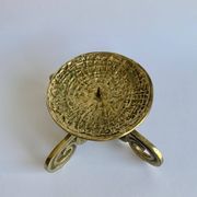 Brutalist bronze candleholder, 1970s