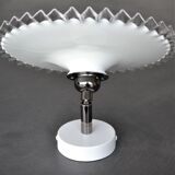 Articulated opaline pleated wall light