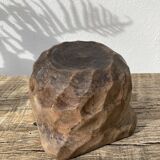 Wooden ashtray from the 1970s vintage brutalist style