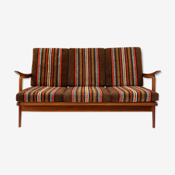 Teak 3-seater sofa, 1960s