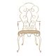 Pair of wrought iron and gilded armchairs, circa 1990