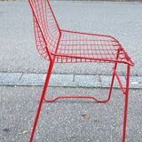 6 wired metal mesh chairs