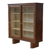 1940s oak display cabinet