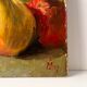 Authentic still life with apples circa 1959, oil painting