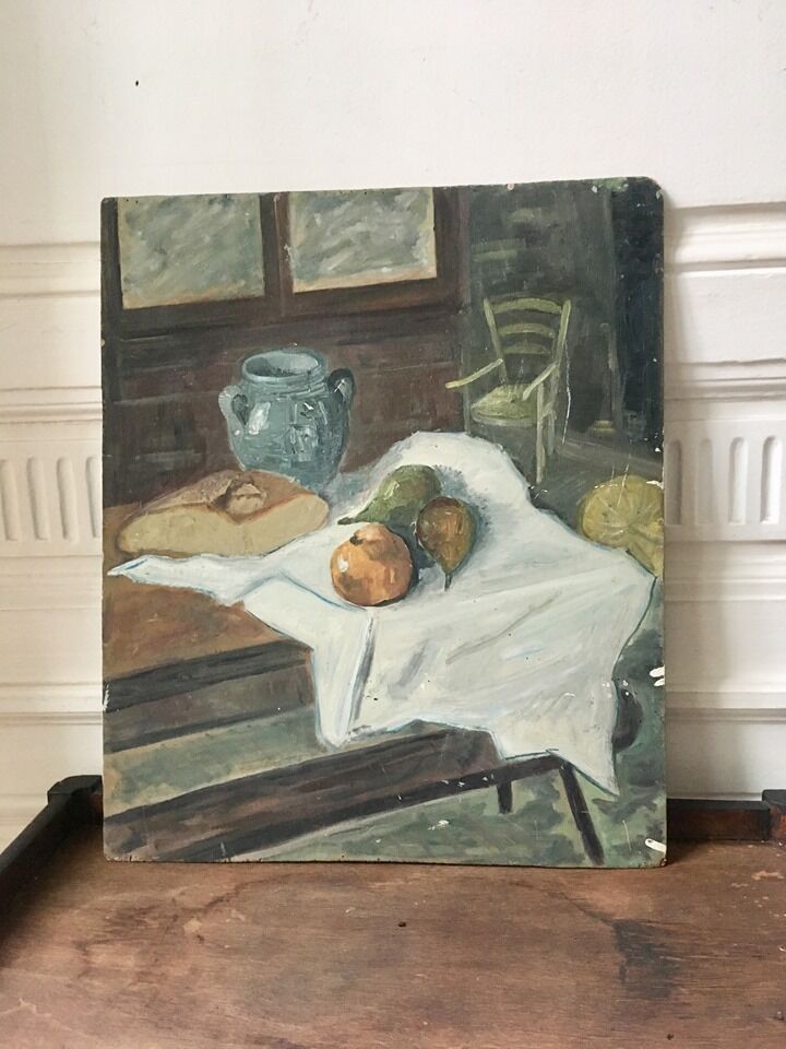 Painting old still life oil